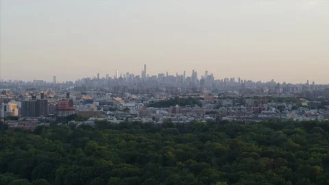 NYC Skyline as Seen From the Bronx Stock Footage 96878541