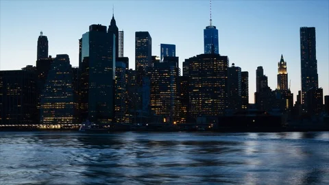 NYC Skyline Timelapse Video stock 91353977