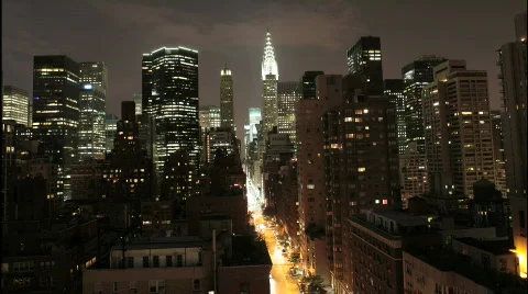 NYC Skyline Timelapse Night 動画素材 772039