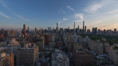 NYC Skyline Timelapse Time Lapse Midtown Upper East Sunset Day Night New York Vidéo 240308415