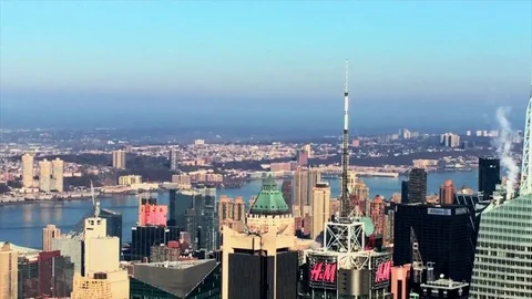 NYC Skyline view from Empire State Building Roof 動画素材 78155928