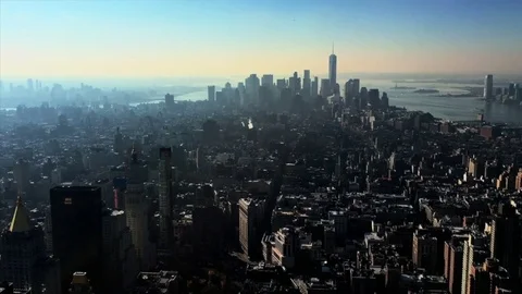 NYC Skyline view from Empire State Building Roof 動画素材 78155993