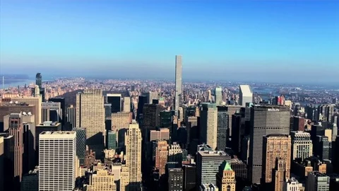 NYC Skyline view from Empire State Building Roof 動画素材 78156000