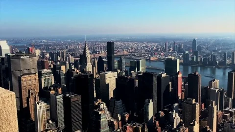 NYC Skyline view from Empire State Building Roof 動画素材 78156205