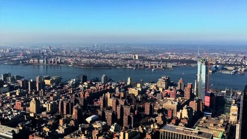 NYC Skyline view from Empire State Building Roof 動画素材 78156210