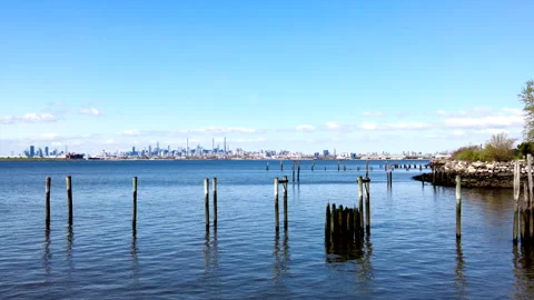 NYC Skyline with water view. Stock Footage 197339218