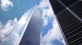 NYC skyscrapers glass mirror facade blue sky clouds reflection New York City 4k or 4k+ Resolution