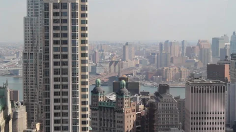 NYC Skyscrapers through a window (1 of 4) Stock-Footage 36691233