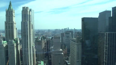 NYC Skyscrapers through a window (4 of 4) Stock Footage 36691135