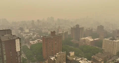 NYC Smoke From Canada 161 Stock Footage 243233590