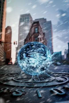 NYC Snowing Stock Photos