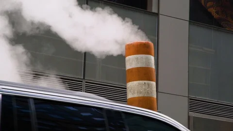 NYC Steam / construction Video stock 129056746