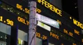 NYC Stock Exchange Market Shares Ticker Board Loss Profit Display Broadway HD Footage