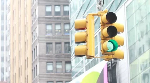 NYC stop light Stock Footage 12413644