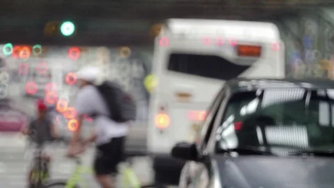 NYC Street Defocused 库存影片 80500455