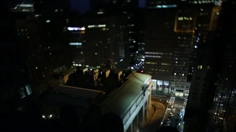 NYC Street View from Rooftop Stock Footage 60056341