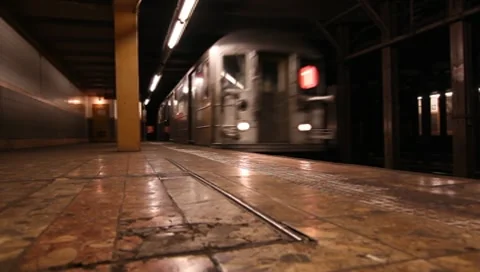 NYC Subway 1 Train Stock Footage 9885659
