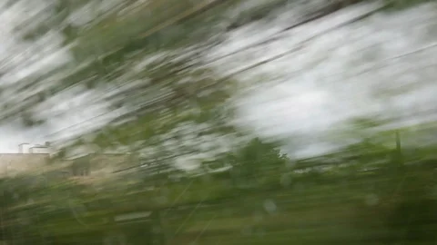 NYC Subway: Looking Outside through Fast Moving Train Video stock 95318978