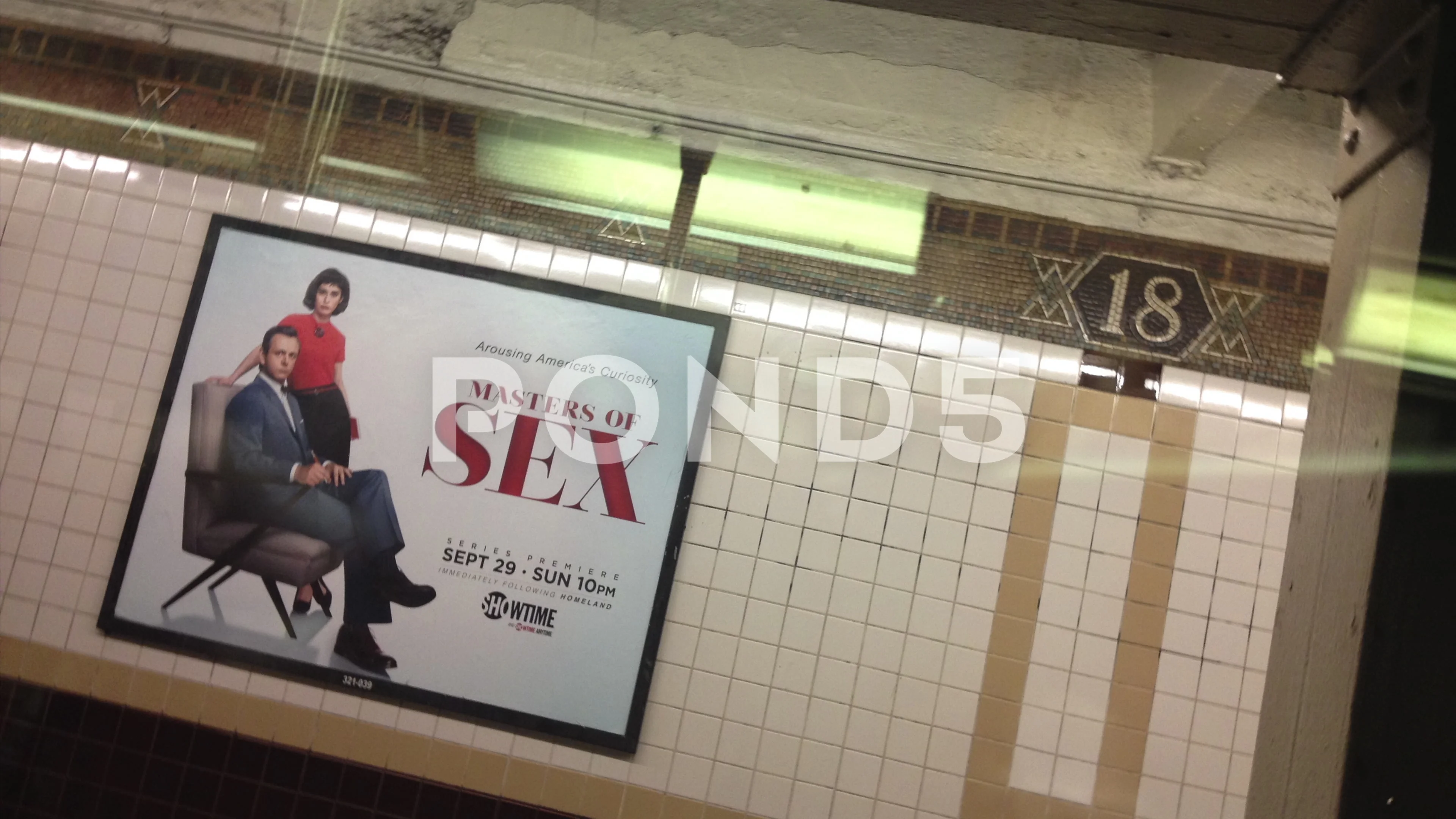 NYC Subway Print Billboard Ads For The Showtime Series Masters Of Sex, 2014