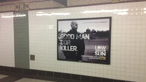 NYC Subway Print Billboard Ads For The Stock Video Pond5