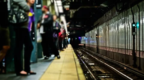 NYC Subway Time Lapse Stock Footage 32030562