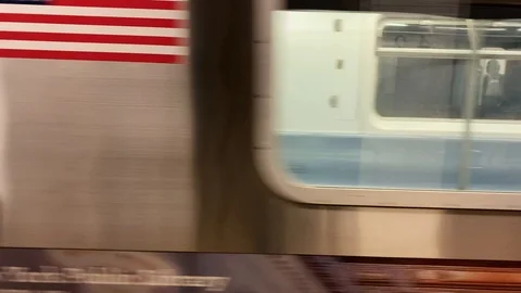 NYC Subway train Stock Footage 121584052
