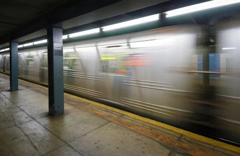 NYC Subway Train Stock Photos