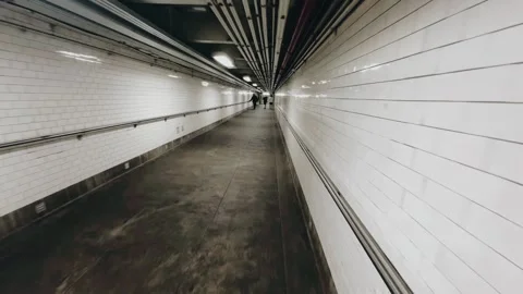 NYC Subway - Walking Through the Station Stock Footage 301810311