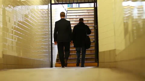 NYC Subway Walkway Stock Footage 12414691