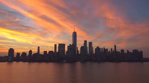 NYC Sunrise Stock Footage 94684569