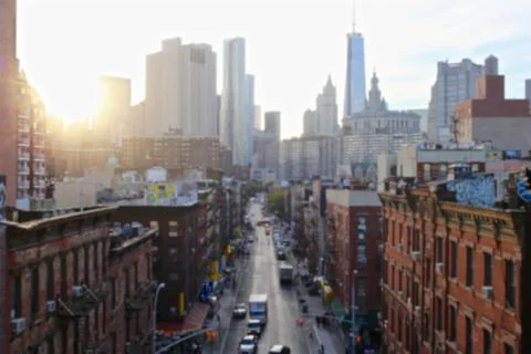 NYC Sunset Blur Stock Photos
