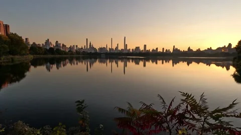 NYC Sunset Central Park Stock Footage 288999623