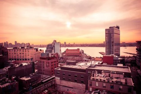 NYC sunset Stock Photos