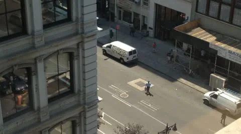 NYC TIme Lapse 5th Avenue &amp; 19th Street Stock Footage 17296901