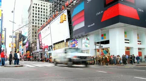 NYC TIME SQUARE time lapse Stock Footage 12422474