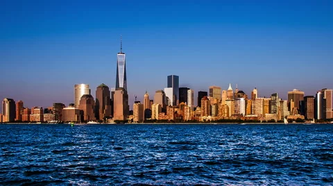 NYC TIMELAPSE SUNSET TO TWILIGHT  Stock Footage 41347318