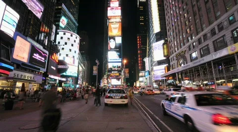 NYC Times Square Time Lapse - Clip 1 Stock Footage 861105