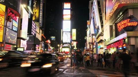 NYC Times Square Time Lapse - New Clip 6 Stock Footage 889946