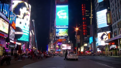 NYC Times Square Time Lapse - New Clip 1 Stock Footage 889969