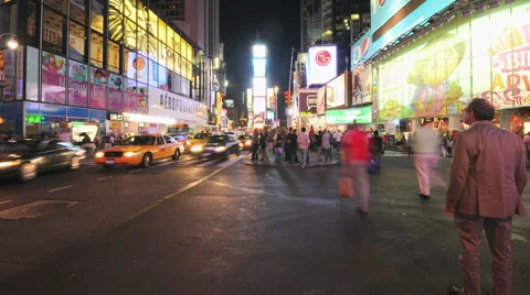 NYC Times Square Time Lapse - New Clip 8 Stock Footage 890582