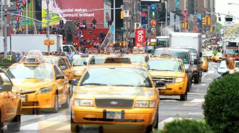 NYC TIMES SQUARE time lapse Stock Footage 12422602