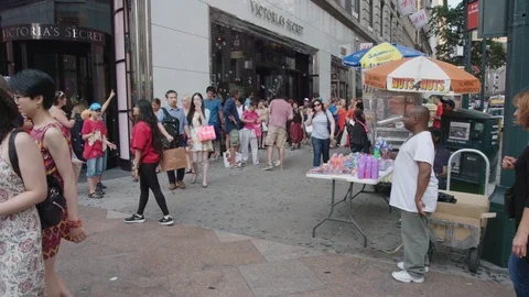 NYC Tourists Stock Footage 106062961
