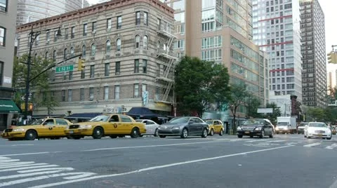 NYC Traffic E52 &amp; 2nd Av wide timelapse 50fps Version 2 Vidéo 21265218