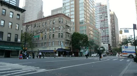 NYC Traffic E52 &amp; 2nd Av wide timelapse Vidéo 21265485