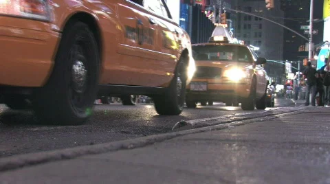 NYC traffic night Stock Footage 270447