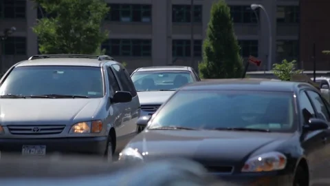 NYC Traffic Passing In Brooklyn Stock Footage 79331163