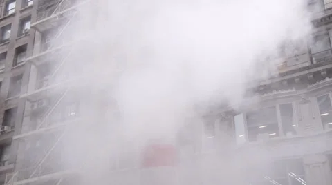 NYC Vent Steam Stock Footage 35517477