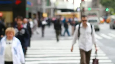 NYC walkway Stock Footage 12413693