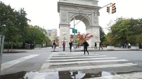 NYC Washington Square Park Stock Footage 12414412
