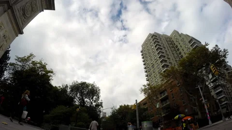 NYC Washington Square Park Time Lapse Stock Footage 64882722